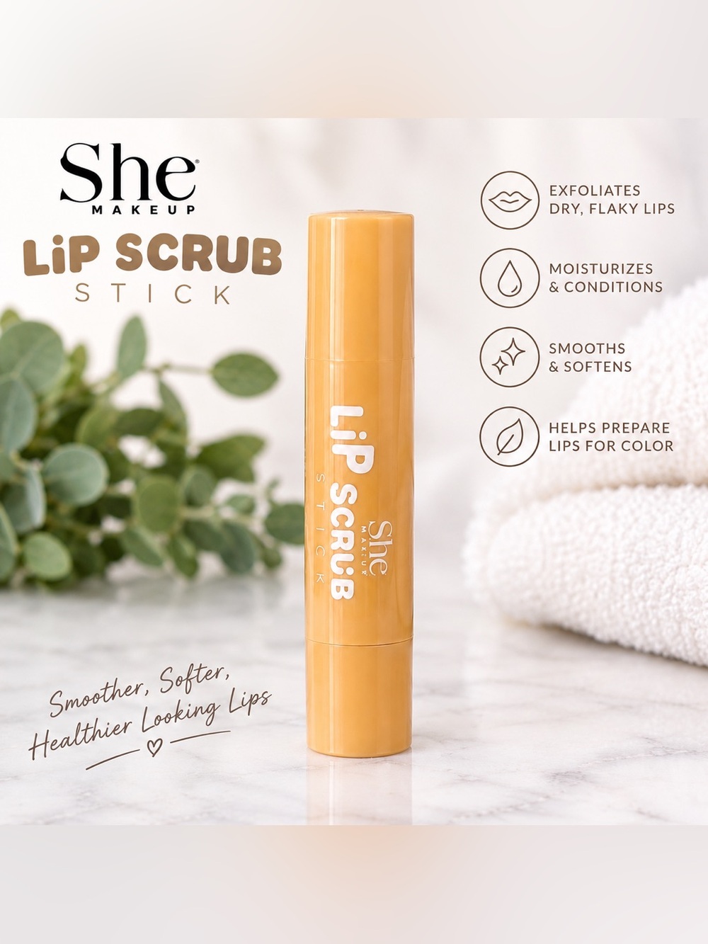 S.HE Makeup Lip Scrub Stick – 3g – NEW
